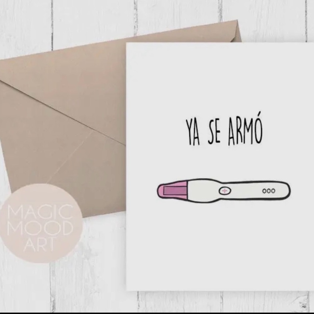 Ya Se Armó-Pregnancy Announcement Card